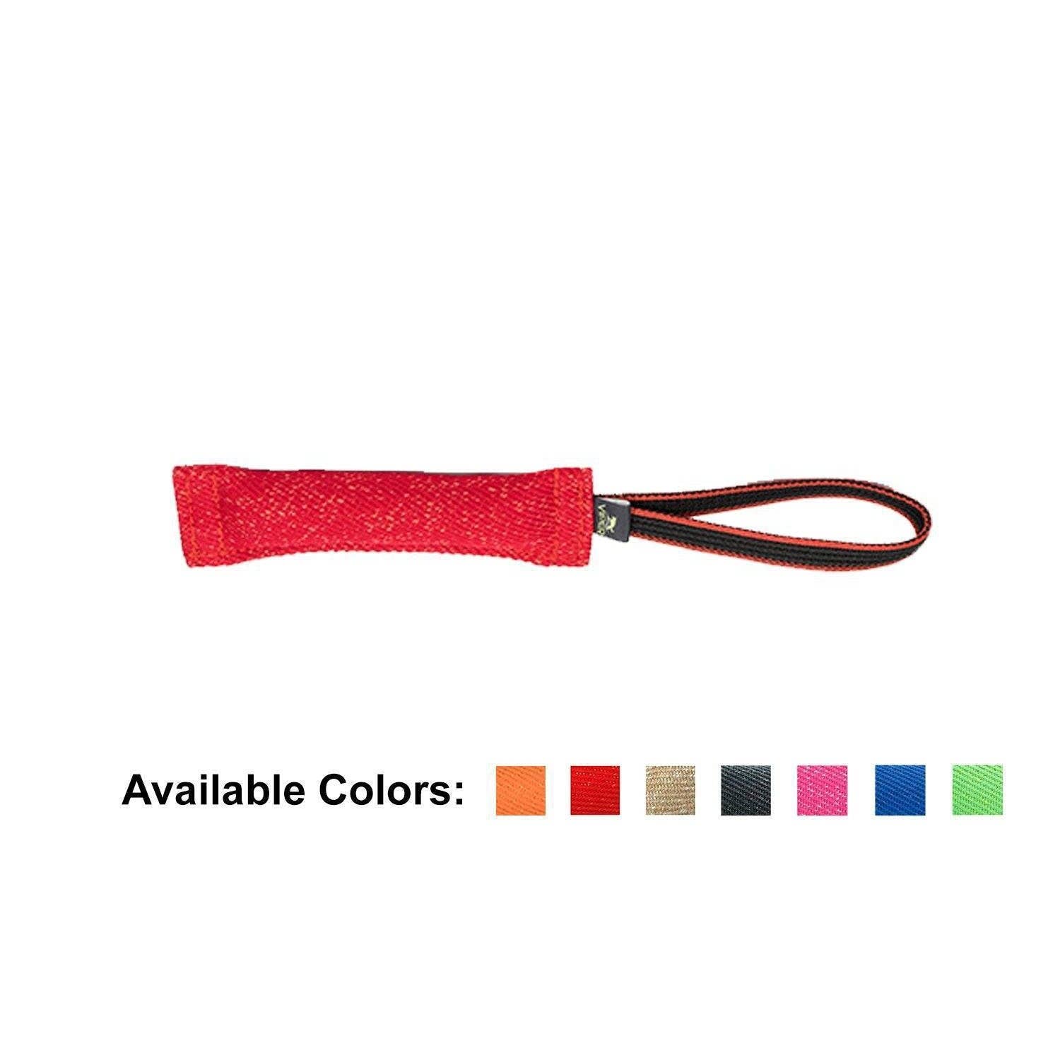 Dogline - Viper French Linen Tug Dog Toy: Red / 12in L x 2in W