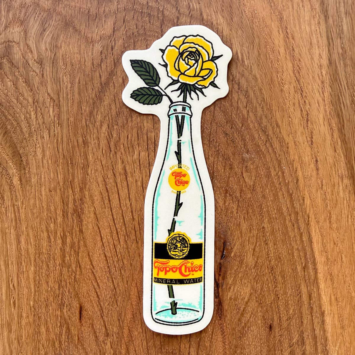 Steel Bison - Yellow Rose Bottle 4 Inch Matte Vinyl Sticker