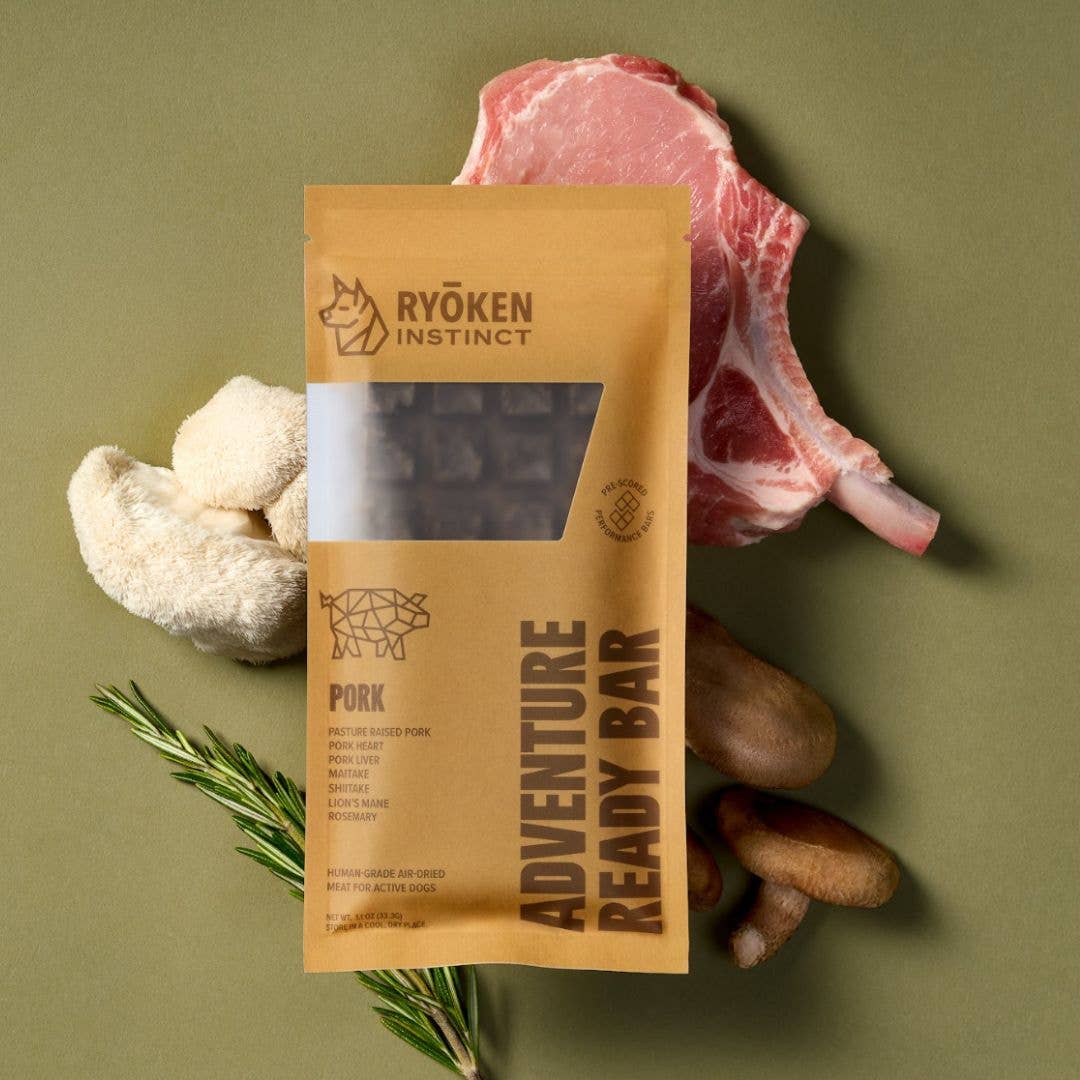 RYŌKEN INSTINCT - Pork Treat & Snack Bar for Active Dogs - Energy & Recovery