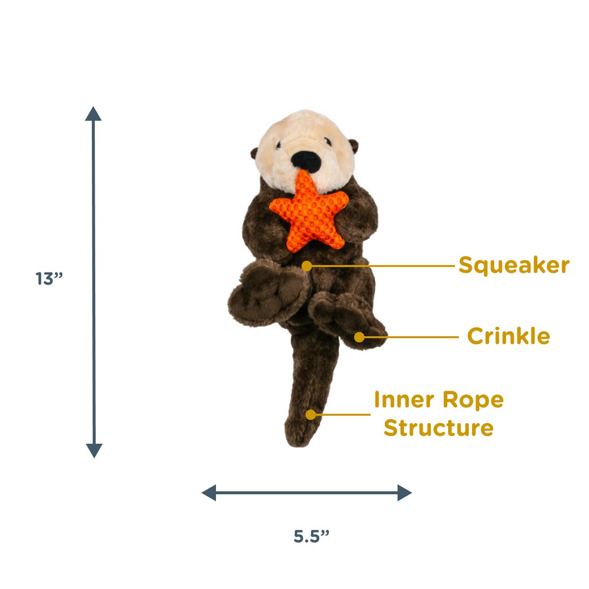 Tall Tails | Otter Rope Body Dog Toy
