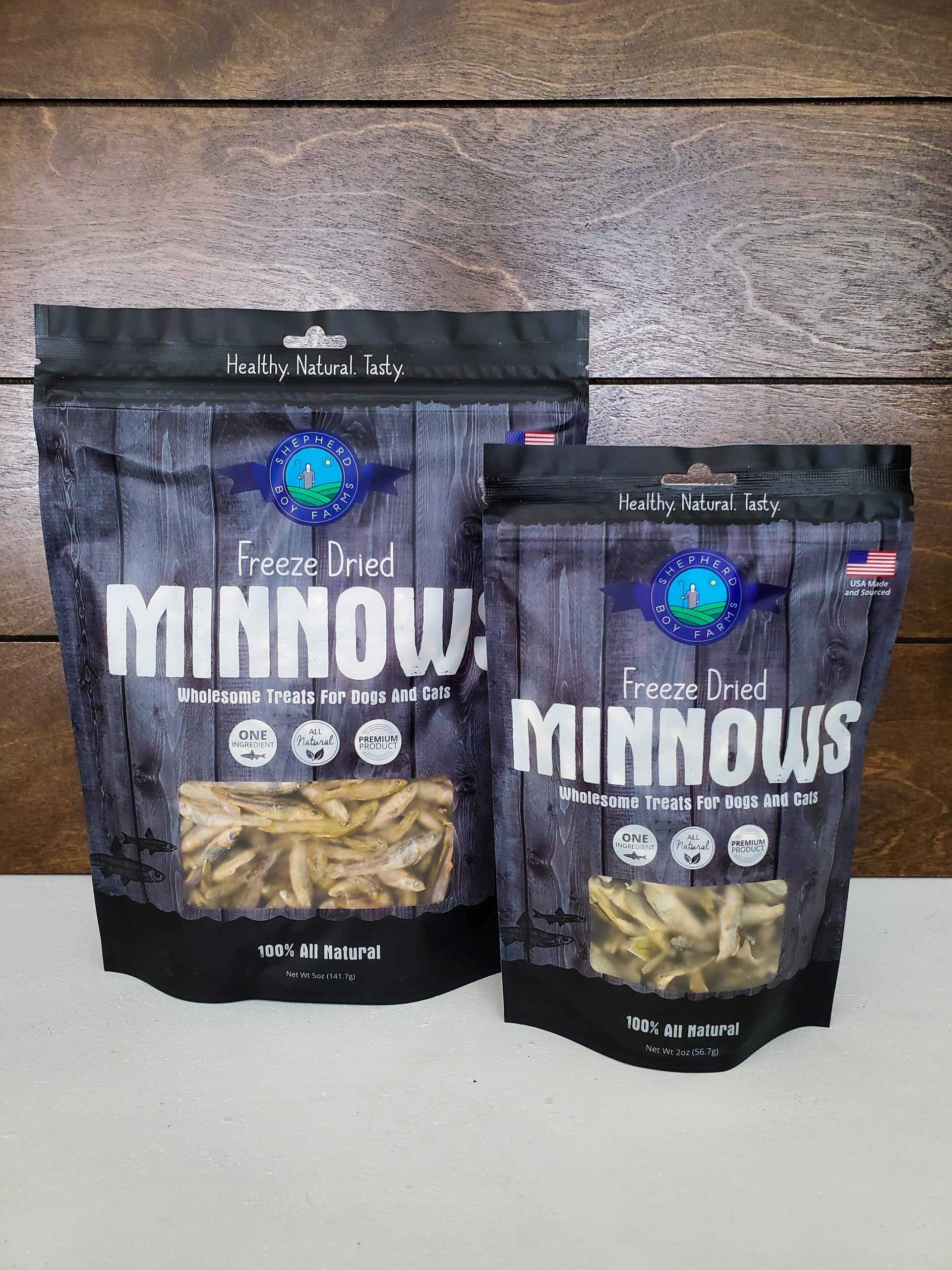 Shepherd Boy Farms - Freeze Dried Minnow Treats (2oz, 5oz)