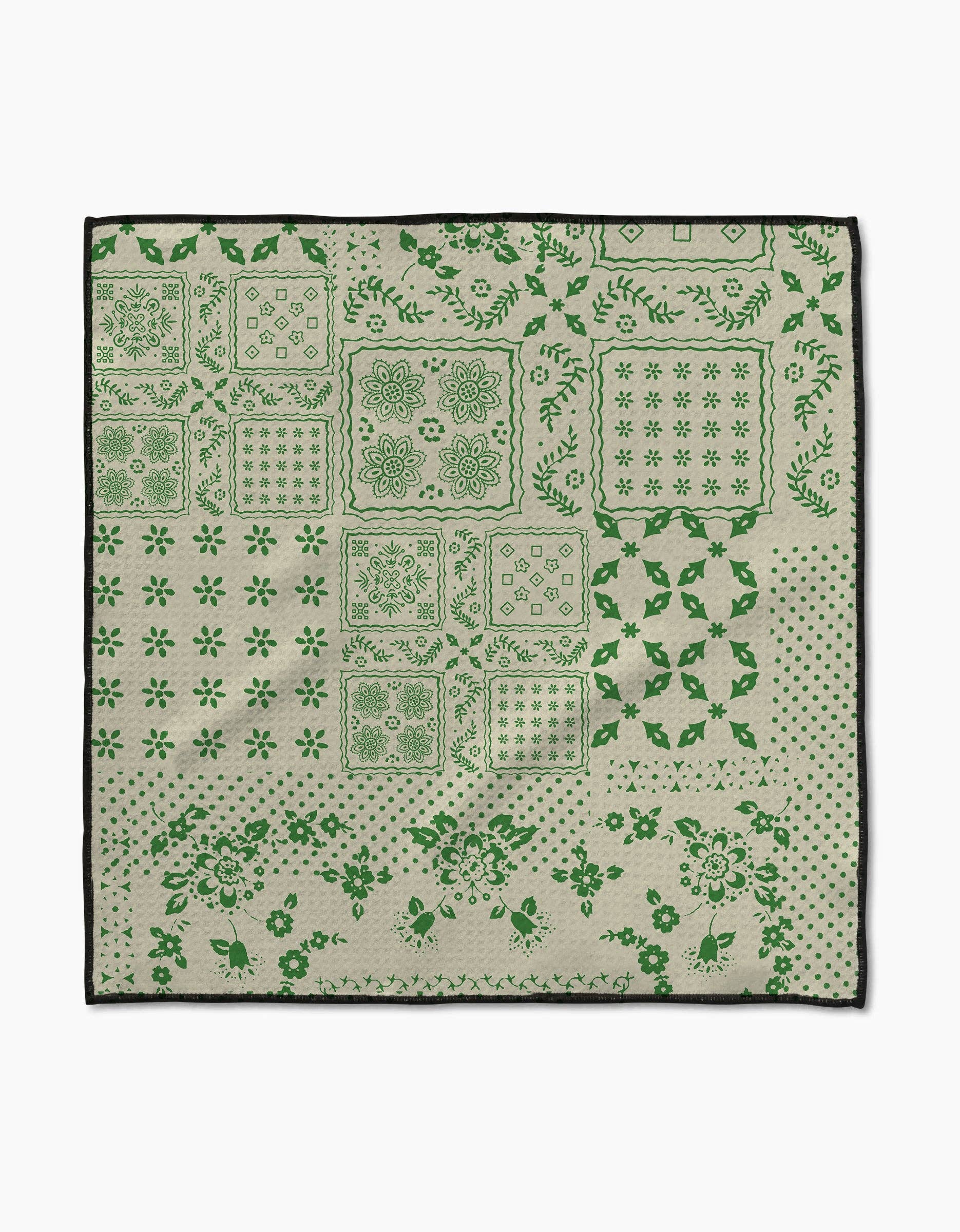 Geometry- Blossoming Bandanna Green Paw Towel