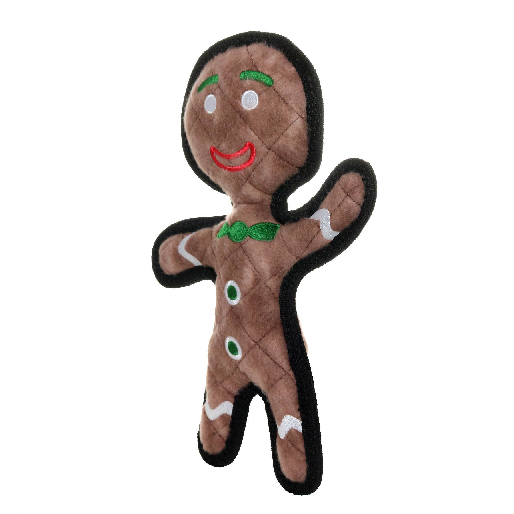 Tuffy Dog Toys - VIP Products - Tuffy Gingerbread Man - Christmas, Durable, Squeaky Dog Toy