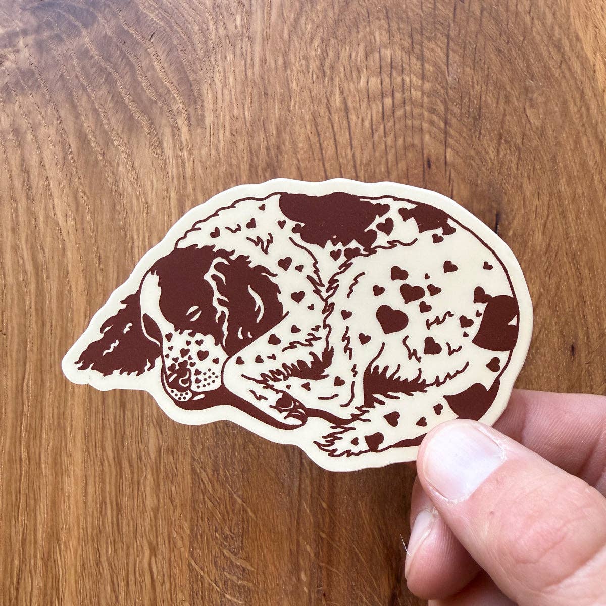 Steel Bison - Spaniel Hearts 3 Inch Matte Vinyl Sticker