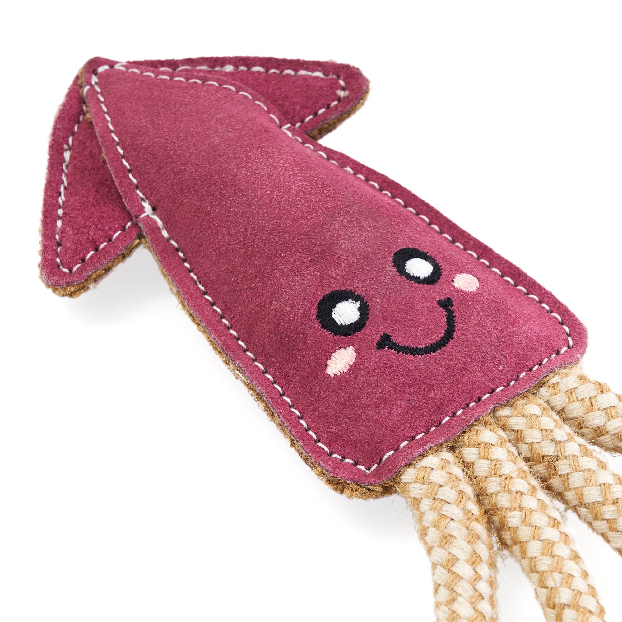 ZippyPaws - EcoZippy Suede and Rope Buddies - Squid - Dog Toy