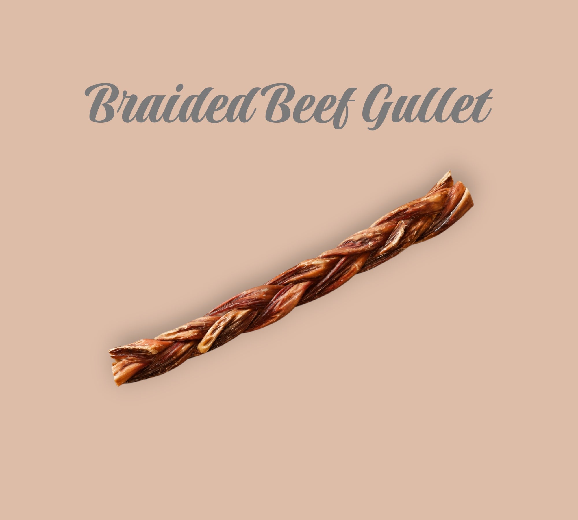 Braided Beef Gullet Twist (12")