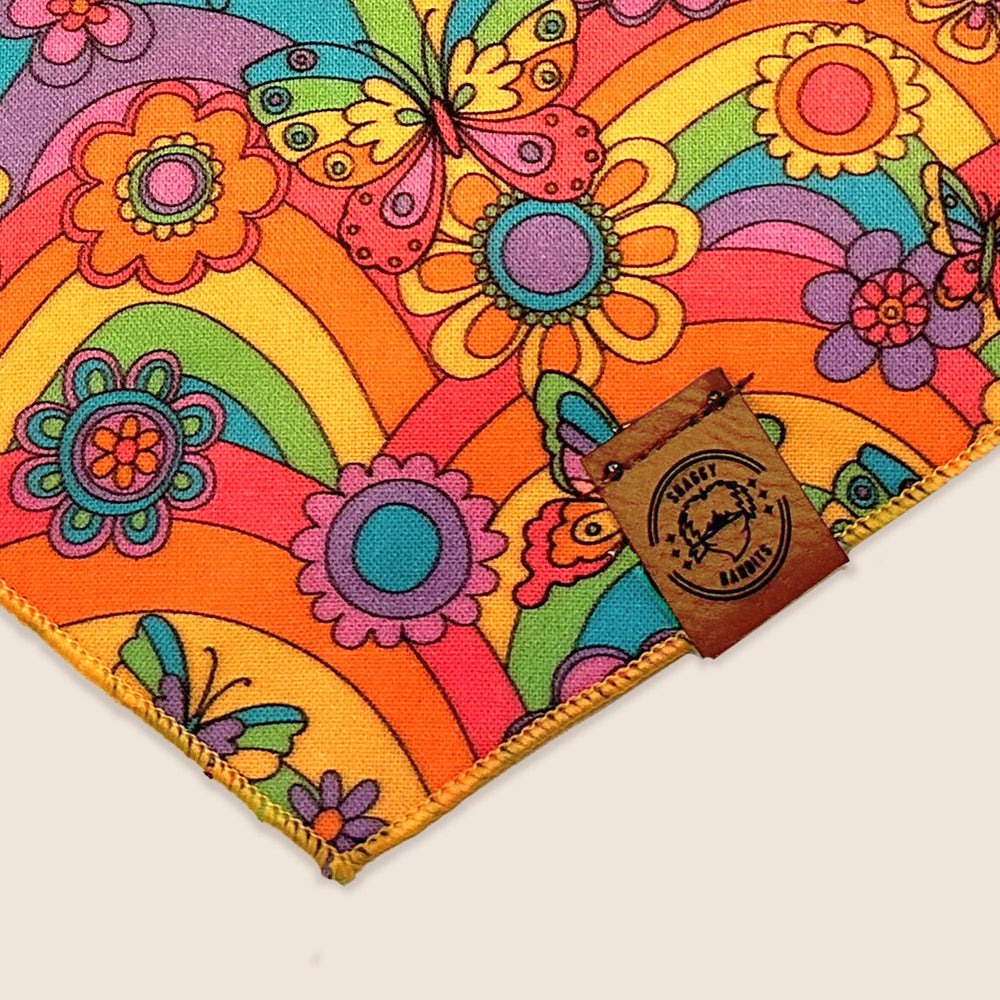 
                  
                    Hippy Vibes Printed Dog Bandana // Sustainable // 100% Cotton // Tie On // Slim Fitted
                  
                