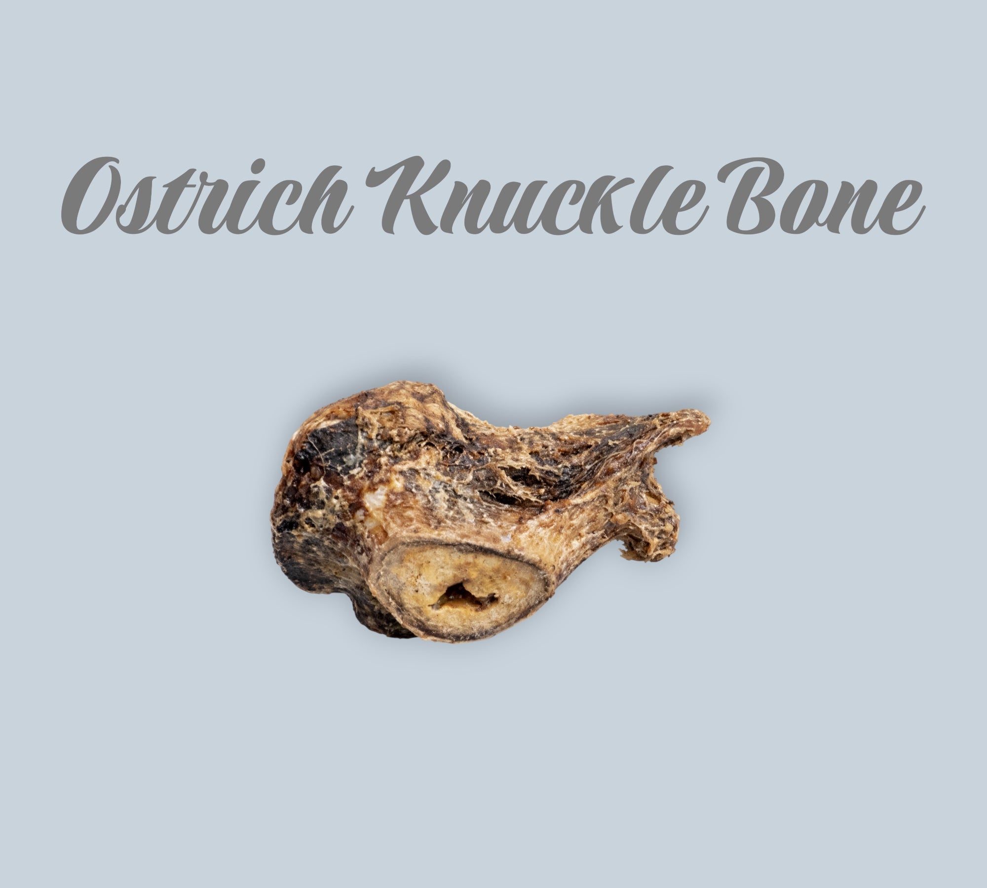 Pet Power Studio hypoallergenic dried ostrich knuckle bone dog chew for sensitive dogs