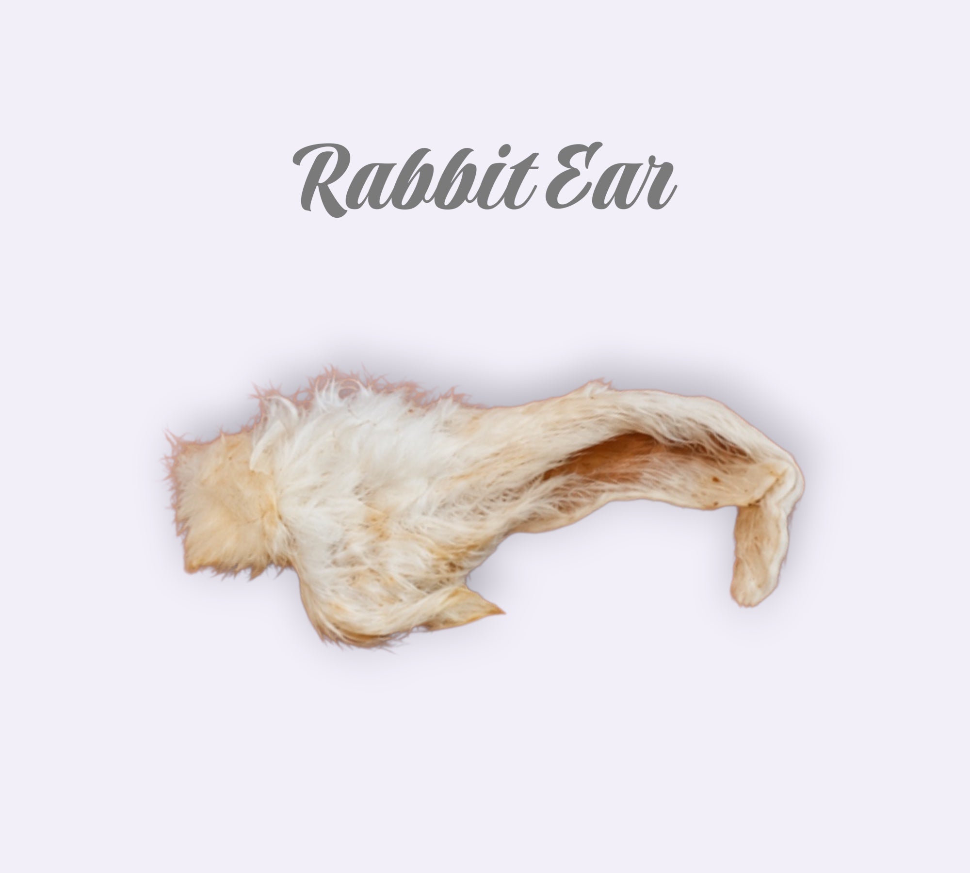 Pet Power Studio minimally processed natural rabbit ear dog and cat chew treat with fur