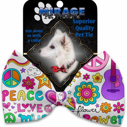 
            
                Load image into Gallery viewer, Mirage Hippy Love Pet Bow Tie Collar Accessory with Velcro
            
        