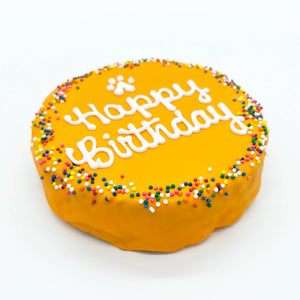 
            
                Load image into Gallery viewer, Furry Belly Bake Shop - Sprinkle Birthday Chewy Oat Cake Orange
            
        