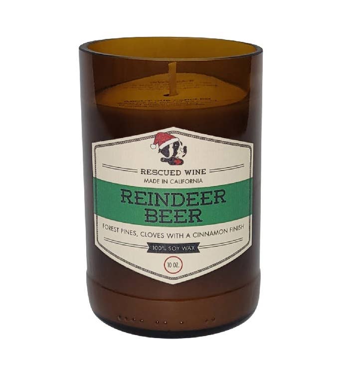 
            
                Load image into Gallery viewer, Reindeer Beer Soy Candle Craft Beer - Christmas Candle-ECO
            
        