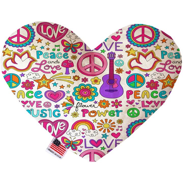 Mirage Canvas Hippy Heart Dog Toy