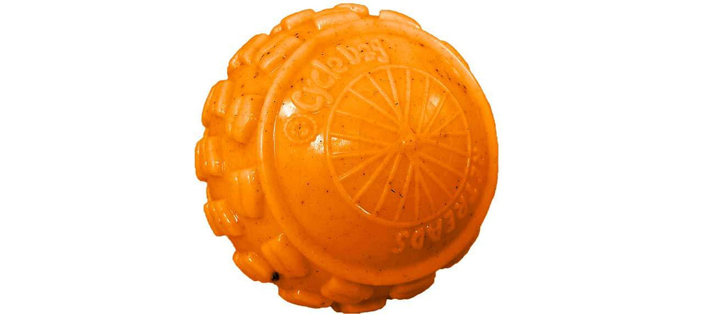 Cycle Dog - High Roller Dog Ball Large: Diameter 3.5" / Orange