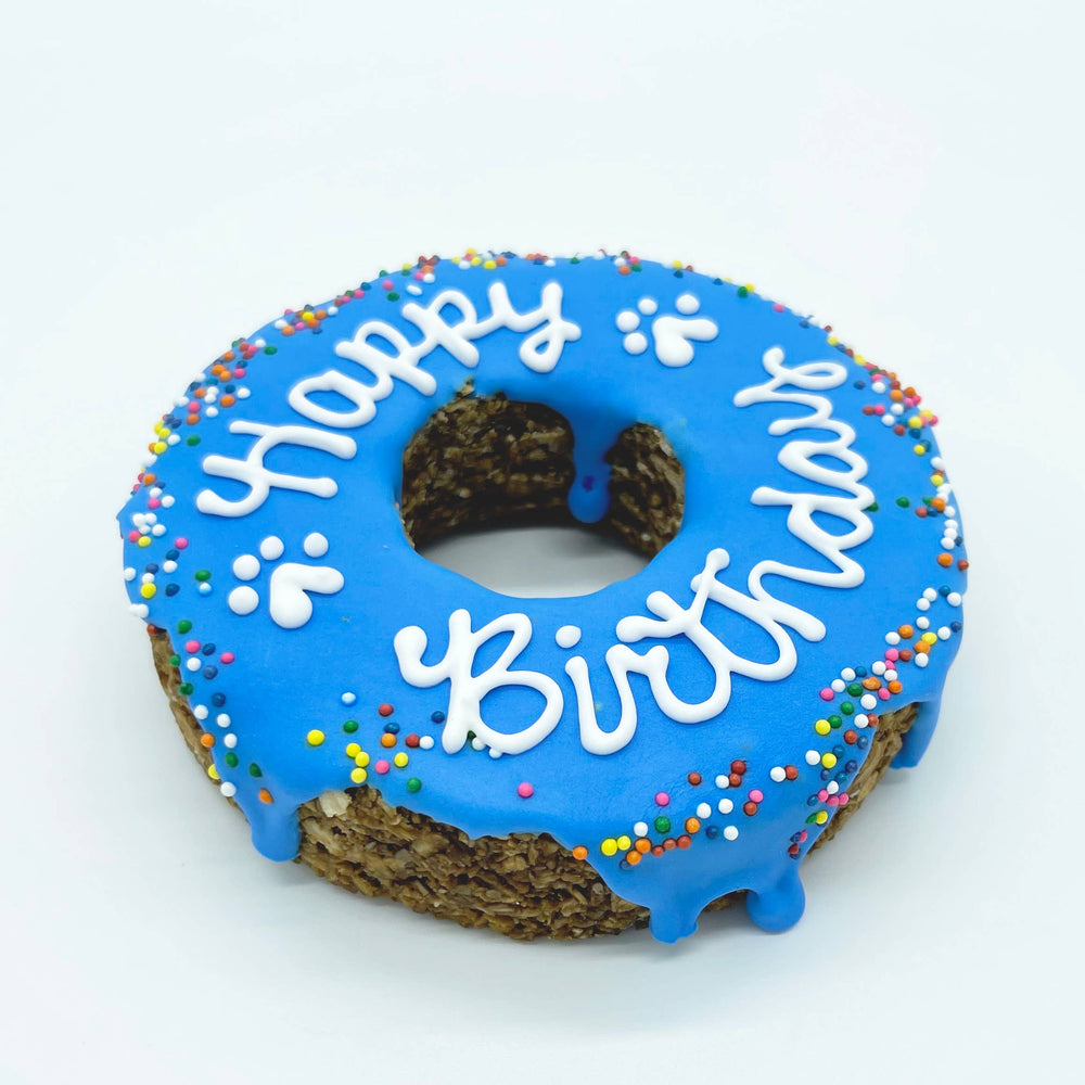 
            
                Load image into Gallery viewer, Furry Belly Bake Shop - Donut Birthday Chewy Oat Cake
            
        