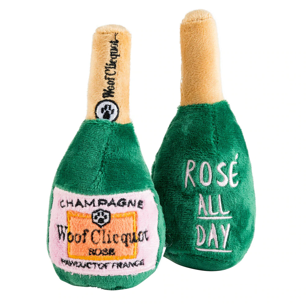 Haute Diggity Dog Woof Clicquot Rose Champagne Bottle