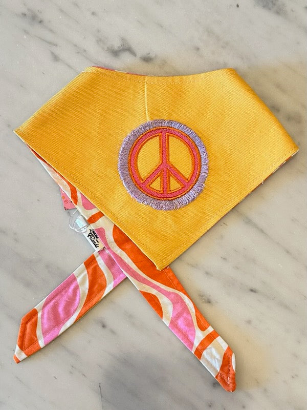 
            
                Load image into Gallery viewer, Lucas &amp;amp; Friends - Peace Dog Bandana
            
        