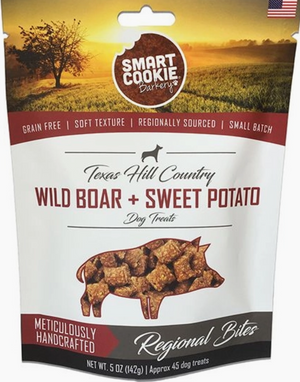 
            
                Load image into Gallery viewer, Smart Cookie Wild Boar and Sweet Potato Dog treat - 5oz
            
        