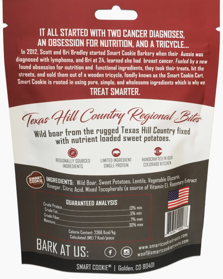 Smart Cookie Wild Boar and Sweet Potato Dog treat - 5oz