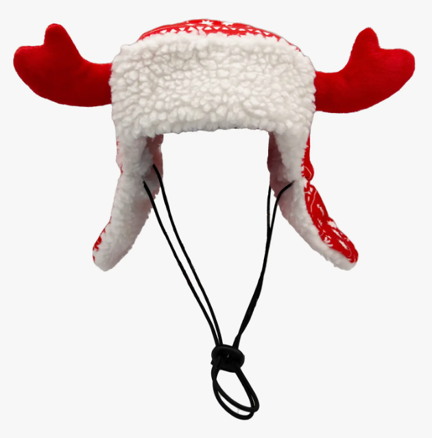 
            
                Load image into Gallery viewer, Huxley &amp;amp; Kent Red Fairisle Antler Hat with Snugfit
            
        