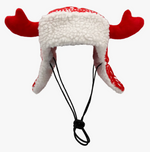 Huxley & Kent Red Fairisle Antler Hat with Snugfit