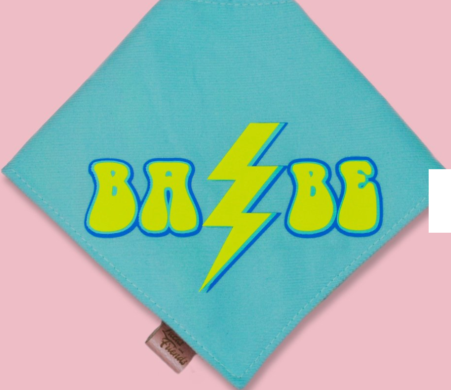 
            
                Load image into Gallery viewer, Lucas &amp;amp; Friends - Electric Babe Dog Bandana
            
        