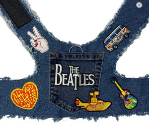 
            
                Load image into Gallery viewer, Heads or Tails Pup - The Beatles Denim Harness
            
        
