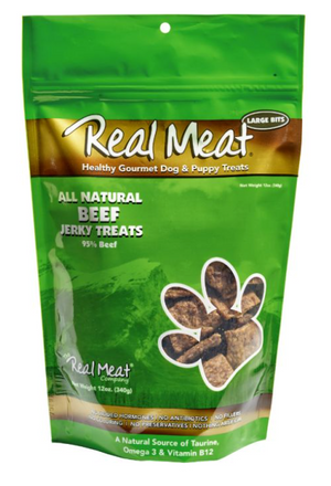 
            
                Load image into Gallery viewer, Real Meat All Natural Dog Jerky Treats - 12oz
            
        