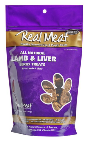 
            
                Load image into Gallery viewer, Real Meat All Natural Dog Jerky Treats - 12oz
            
        