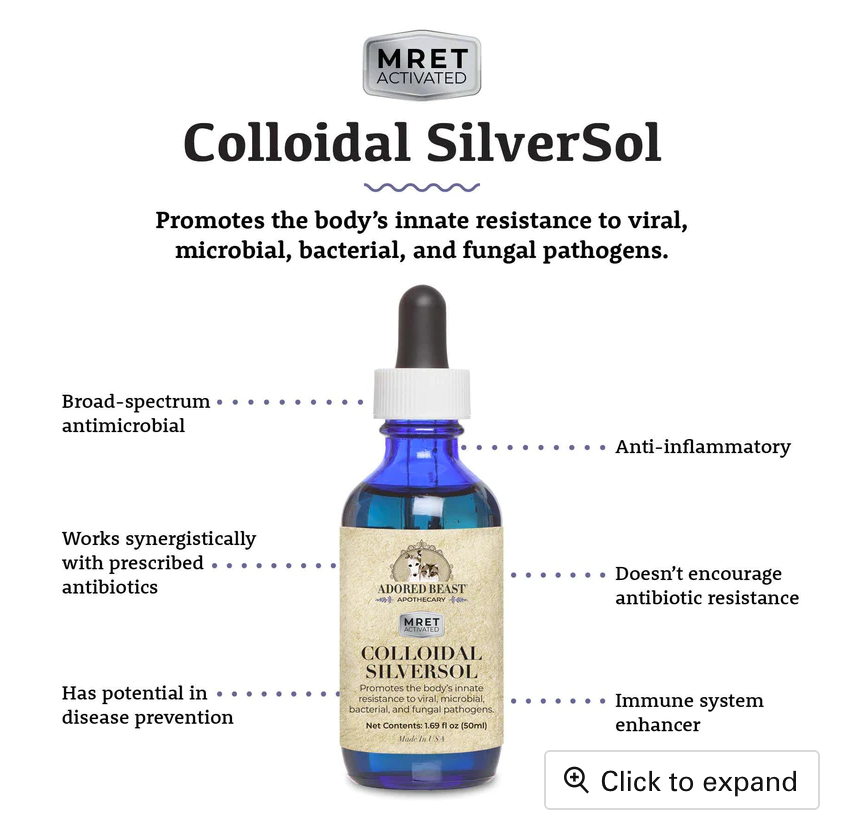 Adored Beast Apothecary | Colloidal Silver 1.69fl oz *MRET Activated