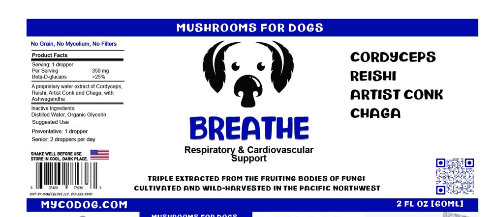 
            
                Load image into Gallery viewer, Mycodog Mushroom Tincture- Breathe
            
        