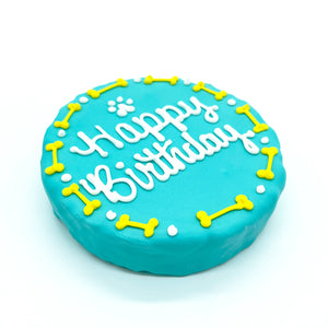
            
                Load image into Gallery viewer, Furry Belly Bake Shop - Bones Birthday Chewy Oat Cake: Turquoise
            
        