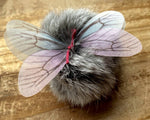 Natural Rabbit Fur Cat Toy, Cheese Cloth Wings, Fur-Bumble