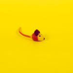 Ware of the Dog Wool Mouse Cat Toy Yellow/Red